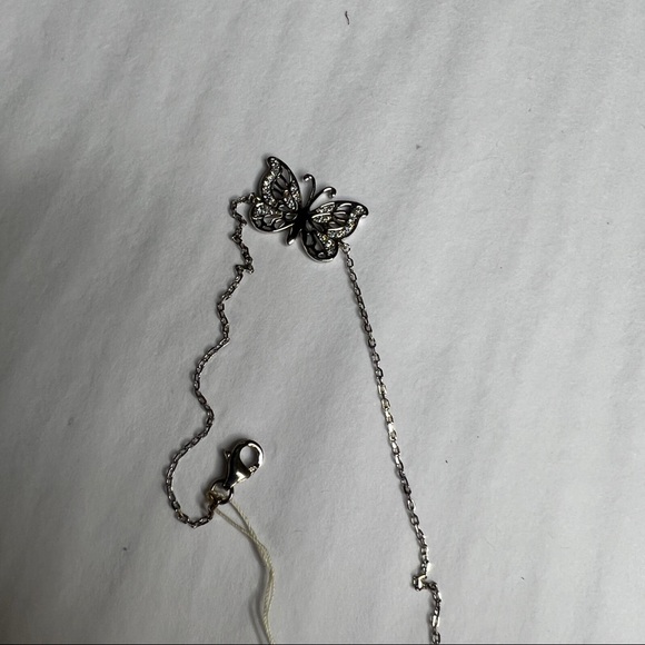 925 Silver Crystal Butterfly Bracelet - Picture 3 of 5